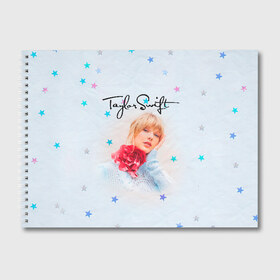 Альбом для рисования с принтом Taylor Swift в Тюмени, 100% бумага
 | матовая бумага, плотность 200 мг. | Тематика изображения на принте: lover | taylor swift | taylor swift lover | тэйлор свифт
