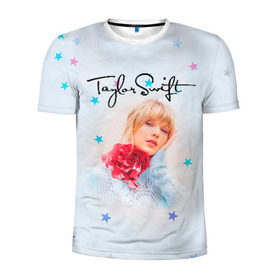Мужская футболка 3D спортивная с принтом Taylor Swift в Тюмени, 100% полиэстер с улучшенными характеристиками | приталенный силуэт, круглая горловина, широкие плечи, сужается к линии бедра | Тематика изображения на принте: lover | taylor swift | taylor swift lover | тэйлор свифт