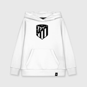 Детская толстовка хлопок с принтом ATLETICO MADRID в Тюмени, 100% хлопок | Круглый горловой вырез, эластичные манжеты, пояс, капюшен | atletico madrid | football | logo | spain | sport | атлетико мадрид | испания | лига | лого | спорт | фк | футбол | футбольный клуб | эмблема