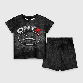 Детский костюм с шортами 3D с принтом Onyx в Тюмени,  |  | Тематика изображения на принте: fredro starr | onyx | rap | sonny seeza | sticky fingaz | оникс | рэп