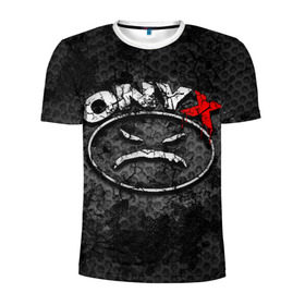 Мужская футболка 3D спортивная с принтом Onyx в Тюмени, 100% полиэстер с улучшенными характеристиками | приталенный силуэт, круглая горловина, широкие плечи, сужается к линии бедра | Тематика изображения на принте: fredro starr | onyx | rap | sonny seeza | sticky fingaz | оникс | рэп