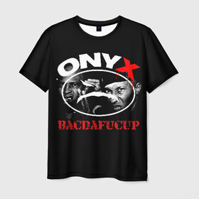 Мужская футболка 3D с принтом Onyx в Тюмени, 100% полиэфир | прямой крой, круглый вырез горловины, длина до линии бедер | fredro starr | onyx | rap | sonny seeza | sticky fingaz | оникс | рэп