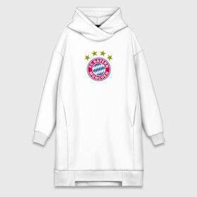 Платье-худи хлопок с принтом BAYERN MUNCHEN в Тюмени,  |  | fc bayern munchen | football | germany | logo | sport | бавария мюнхен | германия | лига | лого | спорт | фк | футбол | футбольный клуб | эмблема