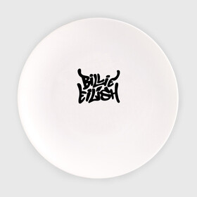 Тарелка с принтом BILLIE EILISH в Тюмени, фарфор | диаметр - 210 мм
диаметр для нанесения принта - 120 мм | be | billie | billie eilish | билли | билли айлиш