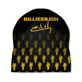 Шапка 3D с принтом BILLIE EILISH (автограф) в Тюмени, 100% полиэстер | универсальный размер, печать по всей поверхности изделия | Тематика изображения на принте: be | billie | billie eilish | билли | билли айлиш