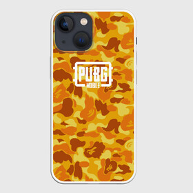 Чехол для iPhone 13 mini с принтом PUBG токсичный камуфляж в Тюмени,  |  | Тематика изображения на принте: mobile | pubg mobile | pubgmobile | бапе | бейп | мобайл | пабг