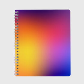 Тетрадь с принтом Abstract gradient colors в Тюмени, 100% бумага | 48 листов, плотность листов — 60 г/м2, плотность картонной обложки — 250 г/м2. Листы скреплены сбоку удобной пружинной спиралью. Уголки страниц и обложки скругленные. Цвет линий — светло-серый
 | Тематика изображения на принте: abstract | colors | gradient | абстракция | градиент | перелив | цвет | цветовой