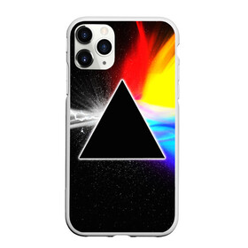 Чехол для iPhone 11 Pro Max матовый с принтом PINK FLOYD в Тюмени, Силикон |  | music | pink floyd | the dark side of the moon | космос | луна | музыка | пинк флойд | призма | рок | треугольник | триангулярная призма