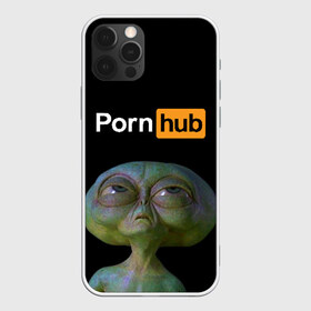 Чехол для iPhone 12 Pro Max с принтом Alien and Porh Hub в Тюмени, Силикон |  | men in black | mib | ufo | люди в черном | нло