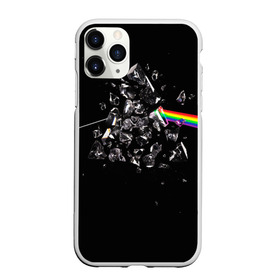 Чехол для iPhone 11 Pro матовый с принтом PINK FLOYD в Тюмени, Силикон |  | music | pink floyd | the dark side of the moon | космос | луна | музыка | пинк флойд | призма | рок | треугольник | триангулярная призма