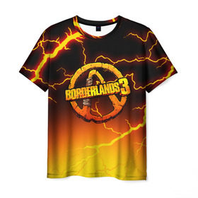 Мужская футболка 3D с принтом BORDERLANDS 3 в Тюмени, 100% полиэфир | прямой крой, круглый вырез горловины, длина до линии бедер | Тематика изображения на принте: borderlands | borderlands 3 | hyperion | бордерлендс | гиперион
