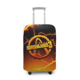 Чехол для чемодана 3D с принтом BORDERLANDS 3 в Тюмени, 86% полиэфир, 14% спандекс | двустороннее нанесение принта, прорези для ручек и колес | Тематика изображения на принте: borderlands | borderlands 3 | hyperion | бордерлендс | гиперион