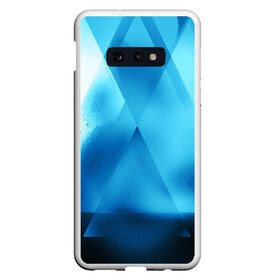 Чехол для Samsung S10E с принтом ABSTRACT BLUE в Тюмени, Силикон | Область печати: задняя сторона чехла, без боковых панелей | abstraction | art | black | colors | cпектр | geometric | pattern | rainbow | spectrum | абстракция | витраж | геометрический | искусство | полосы | радуга | разноцветные | рисунок | стекло | узор | цвета | черные