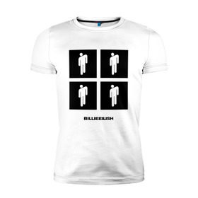 Мужская футболка премиум с принтом Billie Eilish в Тюмени, 92% хлопок, 8% лайкра | приталенный силуэт, круглый вырез ворота, длина до линии бедра, короткий рукав | billie | eilish | music | ocean eyes | pop | айлиш | беляш | билли | музыка | поп | эмо