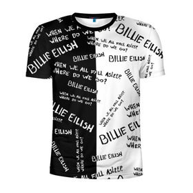 Мужская футболка 3D спортивная с принтом BILLIE EILISH - Where Do We Go в Тюмени, 100% полиэстер с улучшенными характеристиками | приталенный силуэт, круглая горловина, широкие плечи, сужается к линии бедра | Тематика изображения на принте: all | asleep | bad | bellyache | billie | blohsh | dont | eilish | eyes | fall | guy | logo | music | ocean | singer | smile | when | айлиш | били | билли | бэрд | лого | музыка | пайрат | певица | символ | эйлиш