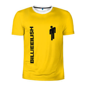 Мужская футболка 3D спортивная с принтом BILLIE EILISH в Тюмени, 100% полиэстер с улучшенными характеристиками | приталенный силуэт, круглая горловина, широкие плечи, сужается к линии бедра | be | billie | billie eilish | билли | билли айлиш
