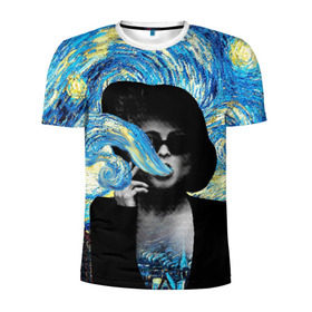 Мужская футболка 3D спортивная с принтом Марла на картине Ван Гога в Тюмени, 100% полиэстер с улучшенными характеристиками | приталенный силуэт, круглая горловина, широкие плечи, сужается к линии бедра | ван гог | вангог | звездная ночь | картина | марла | марла сингер | модернизм | постмодерн | художник | экспонат | экспрессионизм