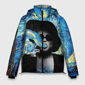 Мужская зимняя куртка 3D с принтом Марла на картине Ван Гога в Тюмени, верх — 100% полиэстер; подкладка — 100% полиэстер; утеплитель — 100% полиэстер | длина ниже бедра, свободный силуэт Оверсайз. Есть воротник-стойка, отстегивающийся капюшон и ветрозащитная планка. 

Боковые карманы с листочкой на кнопках и внутренний карман на молнии. | ван гог | вангог | звездная ночь | картина | марла | марла сингер | модернизм | постмодерн | художник | экспонат | экспрессионизм