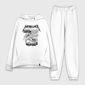 Женский костюм хлопок Oversize с принтом Metallica в Тюмени,  |  | metalica | metallica | группа | джеймс хэтфилд | кирк хэмметт | ларс ульрих | метал | металика | металлика | миталика | музыка | роберт трухильо | рок | трэш | трэшметал | хард | хеви