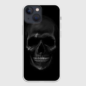 Чехол для iPhone 13 mini с принтом ЧЕРЕП В ТЕМНОТЕ в Тюмени,  |  | abstract | abstraction | bones | fantasy | skull | голова | кости | скилет | череп