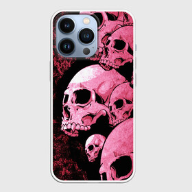 Чехол для iPhone 13 Pro с принтом ЧЕРЕПА в Тюмени,  |  | Тематика изображения на принте: abstract | abstraction | bones | fantasy | skull | голова | кости | скилет | череп