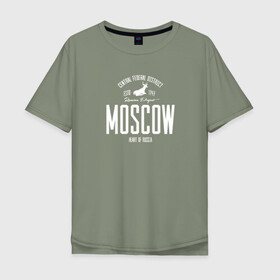 Мужская футболка хлопок Oversize с принтом Москва Iron в Тюмени, 100% хлопок | свободный крой, круглый ворот, “спинка” длиннее передней части | i love moscow | moscow | город | москва | мск | регион | я люблю москву