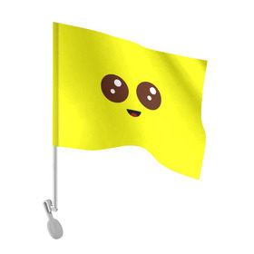 Флаг для автомобиля с принтом Peely Fortnite в Тюмени, 100% полиэстер | Размер: 30*21 см | Тематика изображения на принте: banana | battle royale | fortnite | game | банан | батл рояль | глаза | игра | лицо | роял | фортнайт