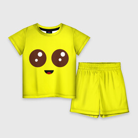 Детский костюм с шортами 3D с принтом Peely Fortnite в Тюмени,  |  | banana | battle royale | fortnite | game | банан | батл рояль | глаза | игра | лицо | роял | фортнайт