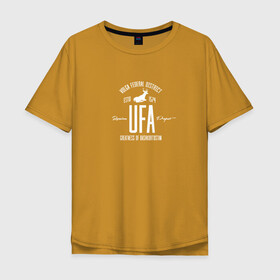 Мужская футболка хлопок Oversize с принтом Уфа Iron в Тюмени, 100% хлопок | свободный крой, круглый ворот, “спинка” длиннее передней части | башкирия | башкортостан | город | земфира | регион | уфа