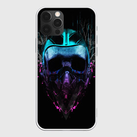 Чехол для iPhone 12 Pro Max с принтом НЕОНОВЫЙ СКИЛЕТ в Тюмени, Силикон |  | abstract | abstraction | bones | fantasy | skull | голова | кости | скилет | череп