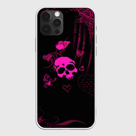 Чехол для iPhone 12 Pro Max с принтом ЧЕРЕПА РОЗОВЫЕ в Тюмени, Силикон |  | abstract | abstraction | bones | fantasy | skull | голова | кости | скилет | череп
