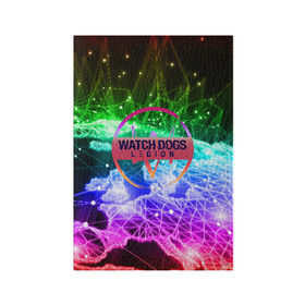 Обложка для паспорта матовая кожа с принтом WATCH DOGS LEGION в Тюмени, натуральная матовая кожа | размер 19,3 х 13,7 см; прозрачные пластиковые крепления | Тематика изображения на принте: ded sec | hacker | legion | watch dogs | watch dogs 2 | watch dogs legion | легион | хакер