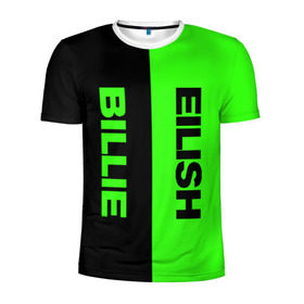 Мужская футболка 3D спортивная с принтом BILLIE EILISH в Тюмени, 100% полиэстер с улучшенными характеристиками | приталенный силуэт, круглая горловина, широкие плечи, сужается к линии бедра | be | billie | billie eilish | blohsh | ghoul | билли | билли айлиш
