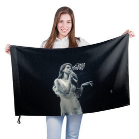 Флаг 3D с принтом Лана Дель Рей в Тюмени, 100% полиэстер | плотность ткани — 95 г/м2, размер — 67 х 109 см. Принт наносится с одной стороны | del | lana | lana del rey | rey | дель | лана | лана дель рей | музыка | рей