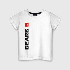 Детская футболка хлопок с принтом GEARS 5 в Тюмени, 100% хлопок | круглый вырез горловины, полуприлегающий силуэт, длина до линии бедер | gears | gears 5 | gears of war | gears of war 5 | шестерёнки