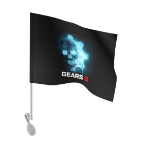 Флаг для автомобиля с принтом GEARS 5 в Тюмени, 100% полиэстер | Размер: 30*21 см | game | games | gears | gears 5 | gears of war | logo | shooter | symbol | war | боевик | вар | войны | гирс | гирс 5 | гирс оф вар | игра | игры | лого | логотип | символ | шестерни | шутер