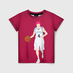 Детская футболка 3D с принтом Seijuurou Akashi в Тюмени, 100% гипоаллергенный полиэфир | прямой крой, круглый вырез горловины, длина до линии бедер, чуть спущенное плечо, ткань немного тянется | akashi | basket | basketball | kuroko | kuroko no basket | seijuurou | акаши | баскетбол | куроко | сэйджуро