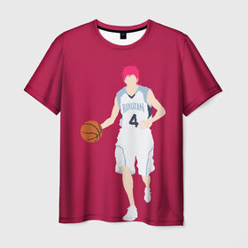 Мужская футболка 3D с принтом Seijuurou Akashi в Тюмени, 100% полиэфир | прямой крой, круглый вырез горловины, длина до линии бедер | akashi | basket | basketball | kuroko | kuroko no basket | seijuurou | акаши | баскетбол | куроко | сэйджуро