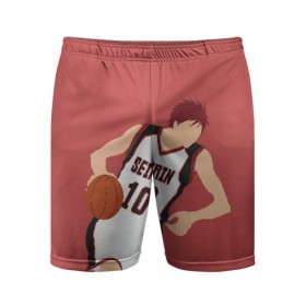 Мужские шорты 3D спортивные с принтом Taiga Kagami в Тюмени,  |  | basket | basketball | kagami | kuroko | kuroko no basket | taiga | баскетбол | кагами | куроко | тайга