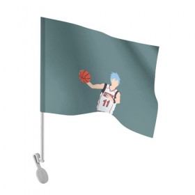 Флаг для автомобиля с принтом Tetsuya Kuroko в Тюмени, 100% полиэстер | Размер: 30*21 см | basket | basketball | kuroko | kuroko no basket | phantom | tetsu | tetsuya | баскетбол | куроко | тэцу | тэцуя | фантом