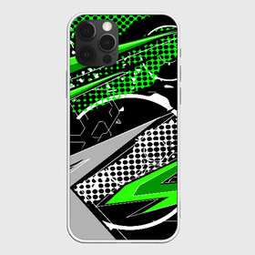 Чехол для iPhone 12 Pro Max с принтом Black and Green в Тюмени, Силикон |  | texture | абстракция | граффити | краски | линии | текстура | уличный стиль | яркая