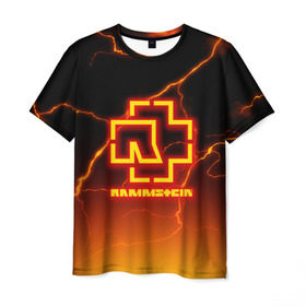 Мужская футболка 3D с принтом RAMMSTEIN (FIRE STORM) в Тюмени, 100% полиэфир | прямой крой, круглый вырез горловины, длина до линии бедер | rammstein | rock | sehnsucht | германия | группа | немецкая | немецкий | раммштаен | раммштайн | рамштаен | рамштайн | рок