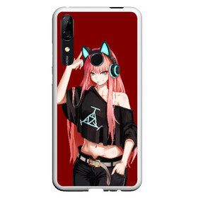 Чехол для Honor P Smart Z с принтом ZeroTwo (Darling in the Franx) в Тюмени, Силикон | Область печати: задняя сторона чехла, без боковых панелей | Тематика изображения на принте: 002 | 02 | darling in the franxx | zero two | любимый во франксе | милый во франксе | ноль два