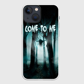 Чехол для iPhone 13 mini с принтом Призрак в лесу в Тюмени,  |  | come to me | deat | die | деревья | иди ко мне | лес | магия | ночь | отвали | приведение | призрак | рука | туман | ужас | ужастик | ужасы