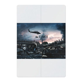 Магнитный плакат 2Х3 с принтом S.T.A.L.K.E.R - Чернобыль в Тюмени, Полимерный материал с магнитным слоем | 6 деталей размером 9*9 см | s.t.a.l.k.e.r | stalker | вертолет | город призрак | радиация | разруха | разрушенный город | сталкер | чернобыль