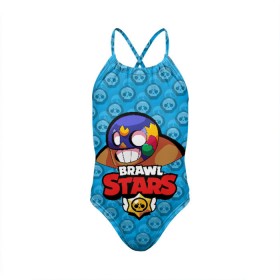 Детский купальник 3D с принтом Brawl Stars в Тюмени, Полиэстер 85%, Спандекс 15% | Слитный крой, подклад по переду изделия, узкие бретели | brawl | brawl stars | stars | бравл | бравл старс | браво старс | игра | компьютерная | онлайн | старс