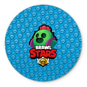Коврик для мышки круглый с принтом Brawl Stars в Тюмени, резина и полиэстер | круглая форма, изображение наносится на всю лицевую часть | brawl | brawl stars | stars | бравл | бравл старс | браво старс | игра | компьютерная | онлайн | старс