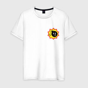 Мужская футболка хлопок с принтом SERIOUS SAM 4: PLANET BADASS в Тюмени, 100% хлопок | прямой крой, круглый вырез горловины, длина до линии бедер, слегка спущенное плечо. | bomb | croteam | game | games | logo | planet | sam | serious | shooter | symbol | боевик | бомба | бомбочка | игра | игры | крутой | лого | логотип | серьезный | символ | сириус | сэм | шутер
