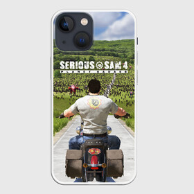 Чехол для iPhone 13 mini с принтом SERIOUS SAM 4: PLANET BADASS в Тюмени,  |  | bomb | croteam | game | games | logo | planet | sam | serious | shooter | symbol | боевик | бомба | бомбочка | игра | игры | крутой | лого | логотип | серьезный | символ | сириус | сэм | шутер