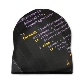 Шапка 3D с принтом ПРОГРАММНЫЙ КОД в Тюмени, 100% полиэстер | универсальный размер, печать по всей поверхности изделия | hugo weaving | pc | the matrix | код | компьютеры | матрица | матрица 4 | программист | программный код | цифры